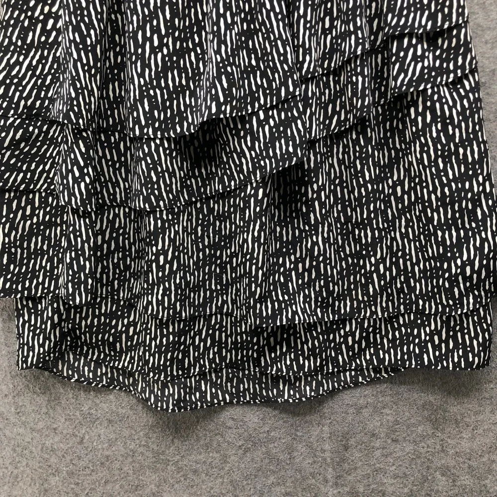 Vintage Y2K Hanna Grace Black White Tiered Ruffle Mini Skirt S Indie Sleaze Punk